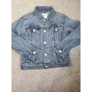 Old Navy Girls Size Medium Button Up Jean Jacket Pockets